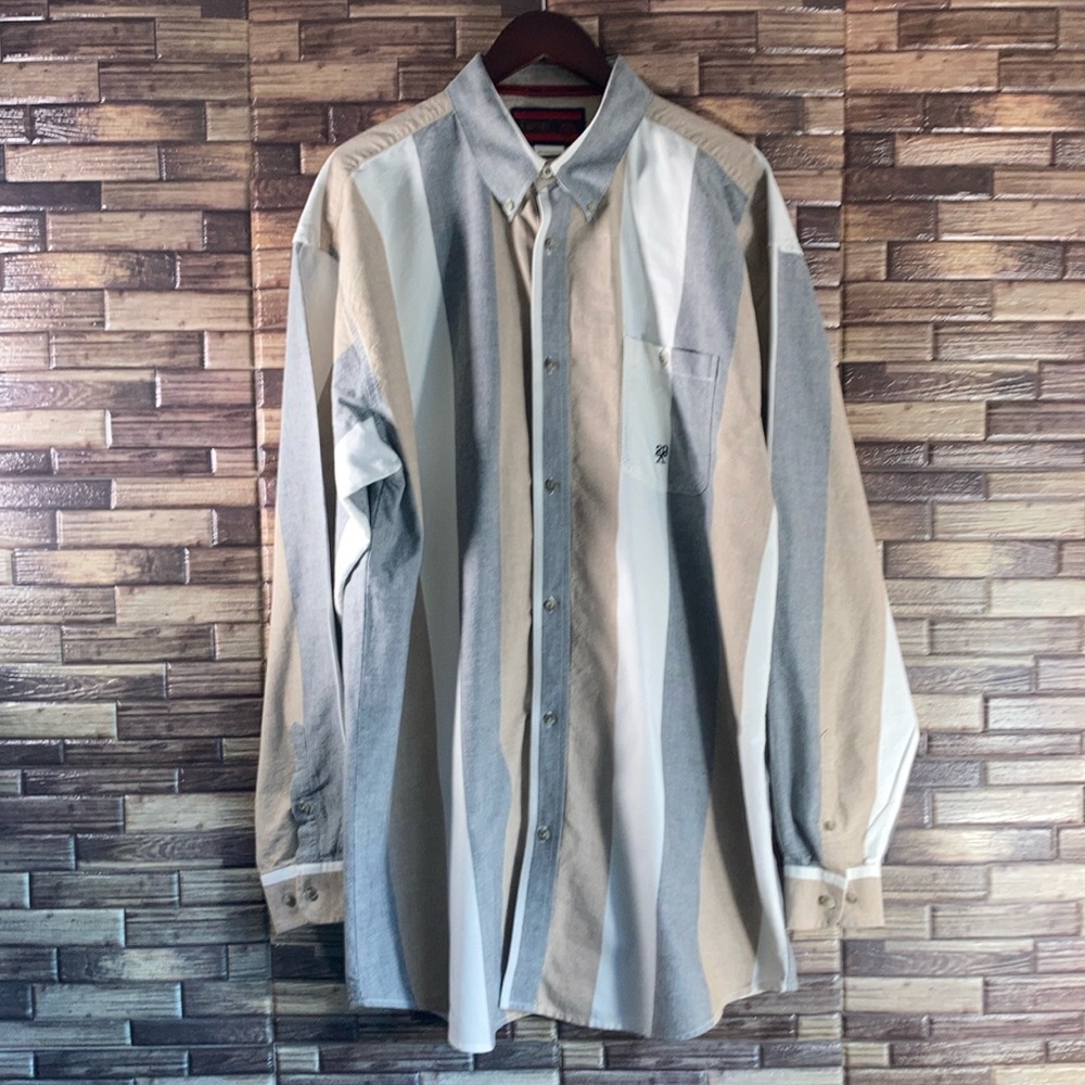 Mens EUC TwentyX Western Stripped Button Down 2XT Shirt